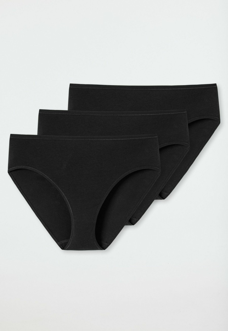 Women SCHIESSER Panties & Pants | 3-Pack Pants - Essentials Black ...