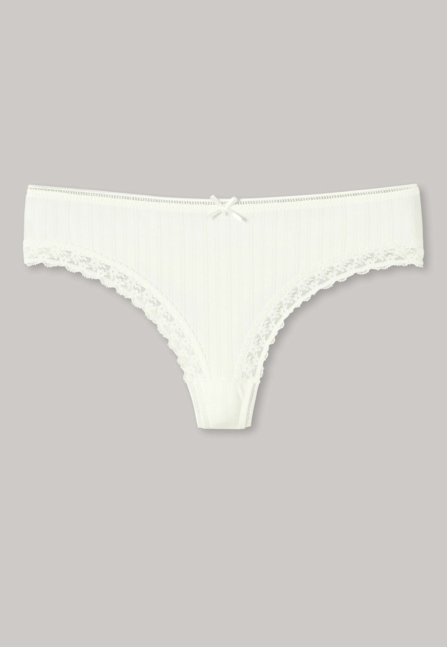 Women SCHIESSER Panties & Pants | Cream-White Hiphugger Pants - Sabrina ...