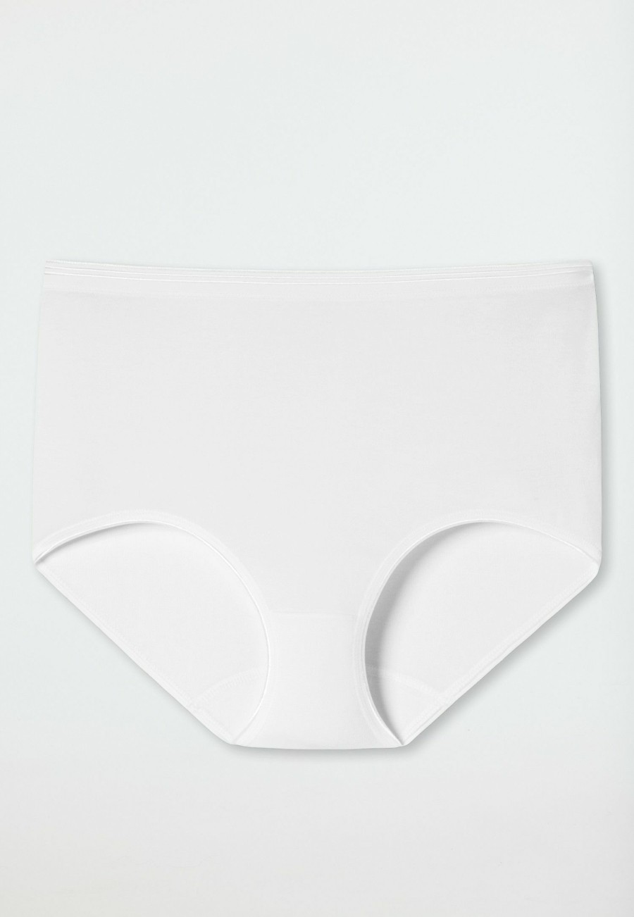 Women SCHIESSER Panties & Pants | Maxi Panties Luxury White * Seenbrashop
